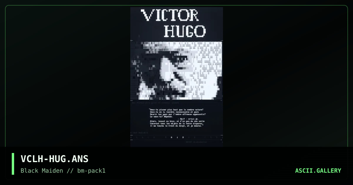 Hommage à Victor HUGO, by lord healer, voice, 1994
