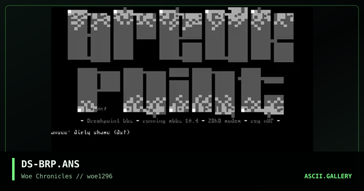Breakpoint ansi, by dirty shame, 1996