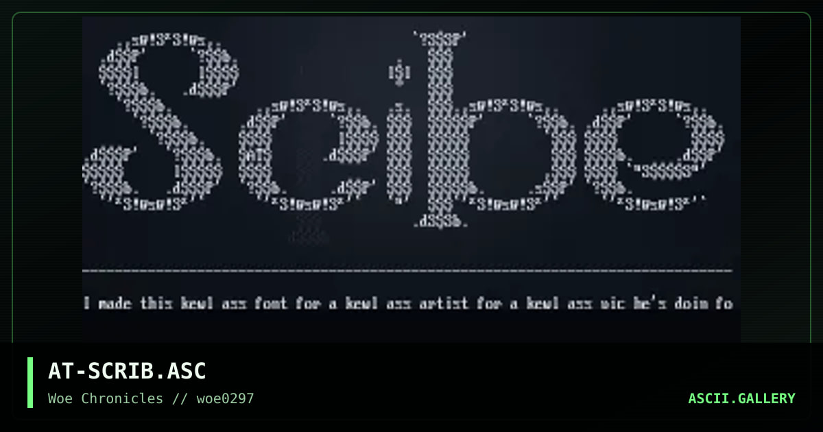 Scribe, by acid trip, 1997