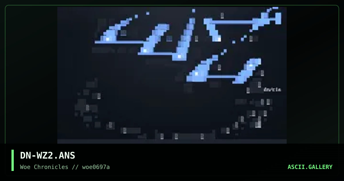 woeZine² main menu, by dreadnought, 1997