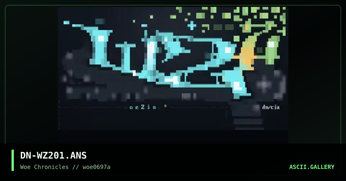woeZine² end screen, by dreadnought, 1997