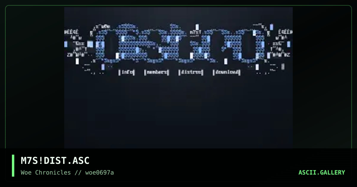 w0e distro .., by m7s, 1997
