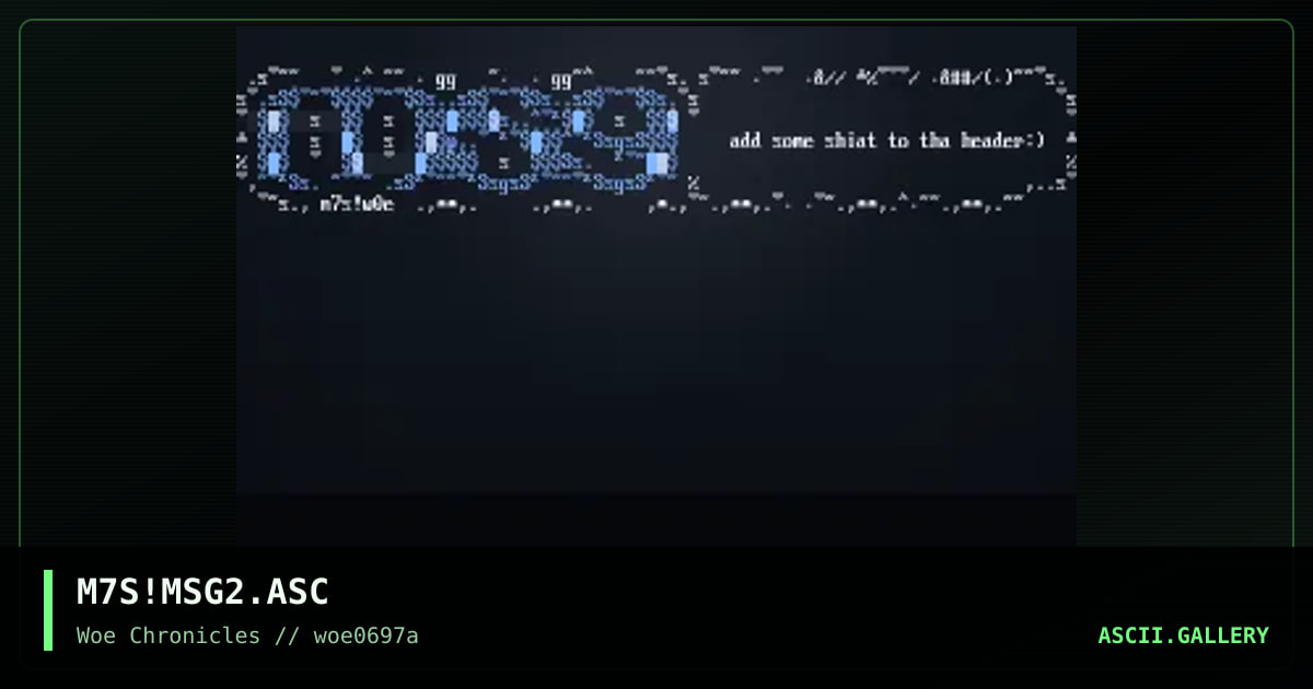 msg header!#"!, by m7s, 1997
