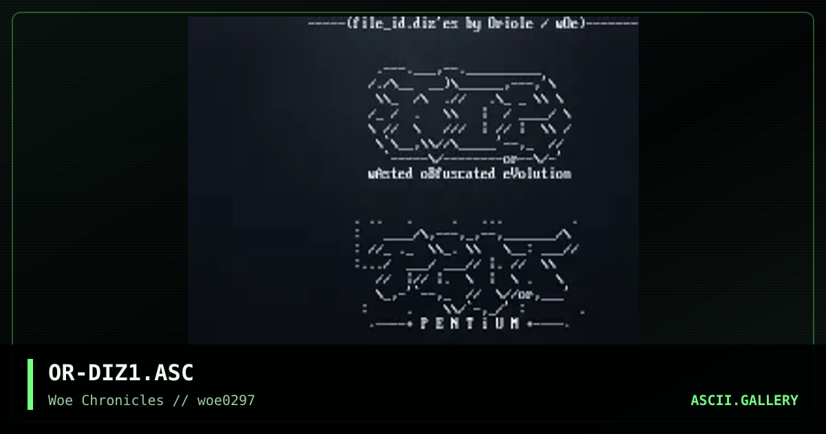 File_id.diz'es, by oriole, 1997