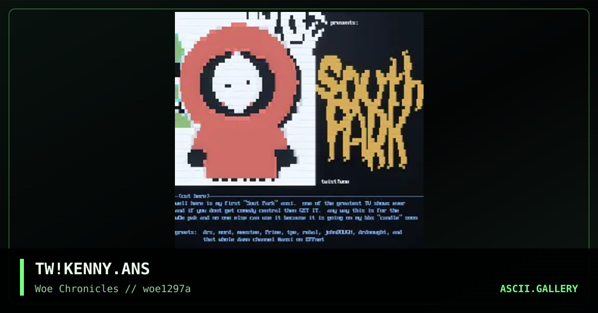 south park!#, by twist, 1997