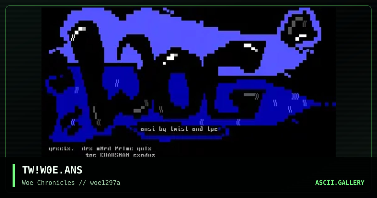 woe, by twist, 1997