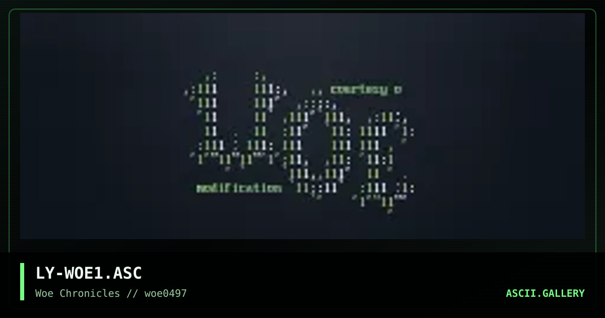 woe askeey, by lysander, 1997