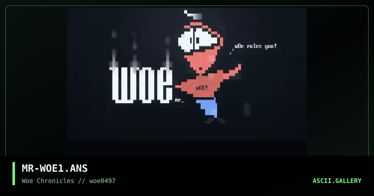 woe #1, by mr plastik, 1997