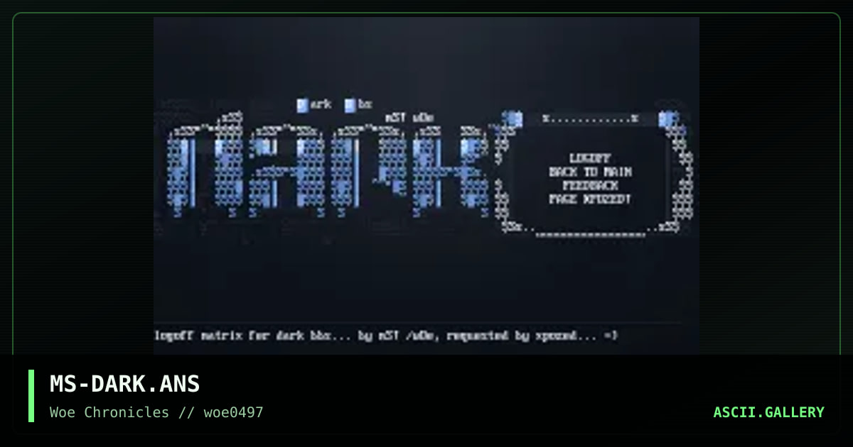 Dark%bbs logoff matrix, by misty, 1997