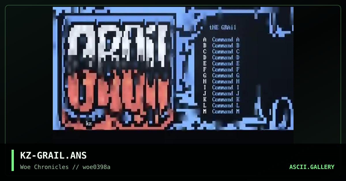 grail menu, by klumzee, 1998