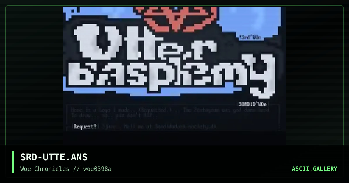 utter blasphemy, by sordid, 1998