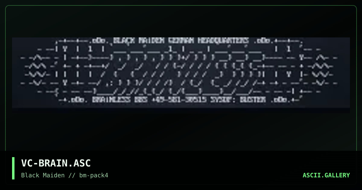 Brainless BBS, by voice, 1995