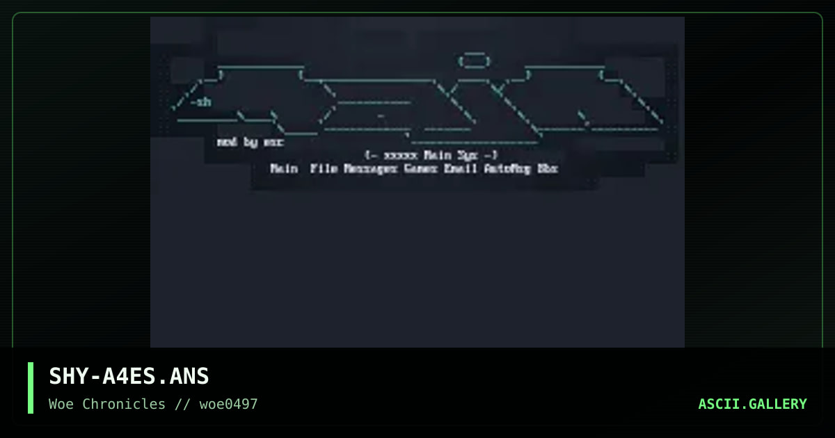 Ansi For Escape, by shypht, 1997