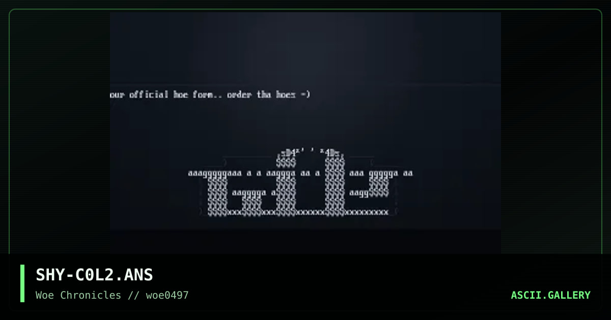 ascii colly #1, by shypht, 1997