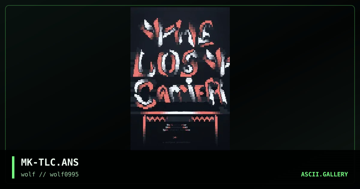 the lost carrier, by mask, 1995