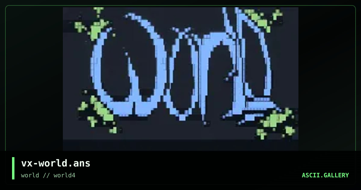 vx-world.ans, by vex, 1997