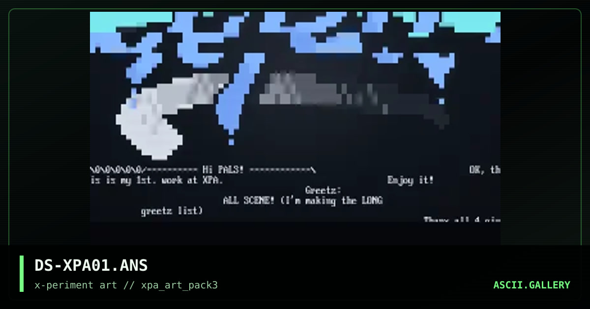 My 1st. XPA ANSi, by darkside, 1996