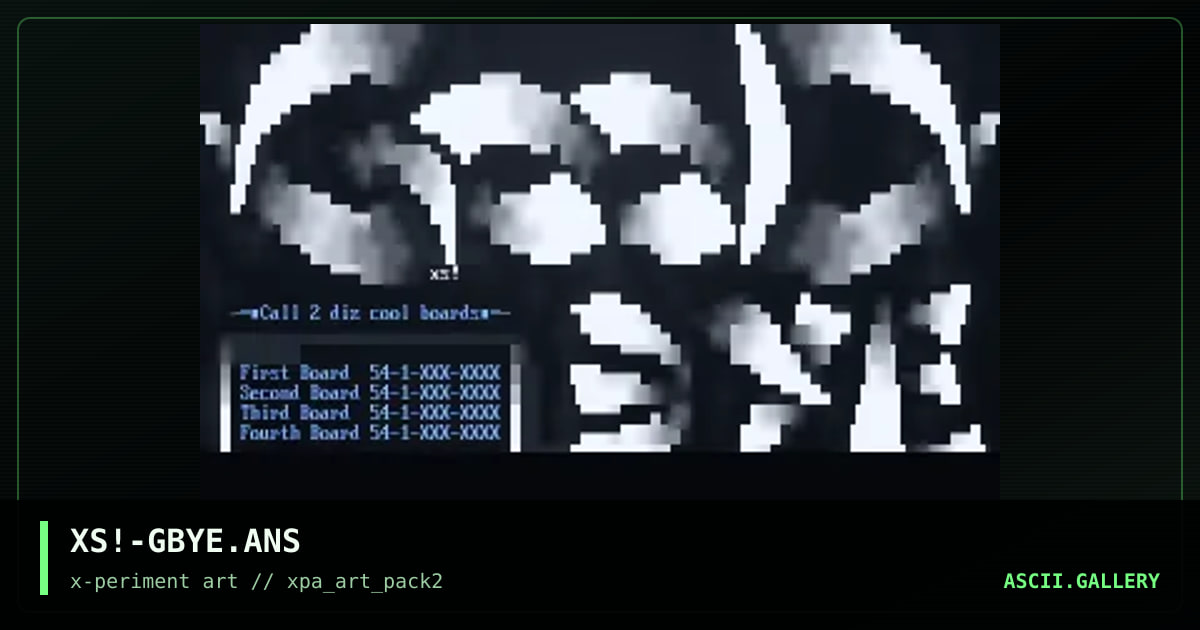 LogOff ANSi Screen, by excess, 1995