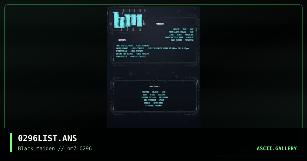 1996 Listing, by voice, 1996