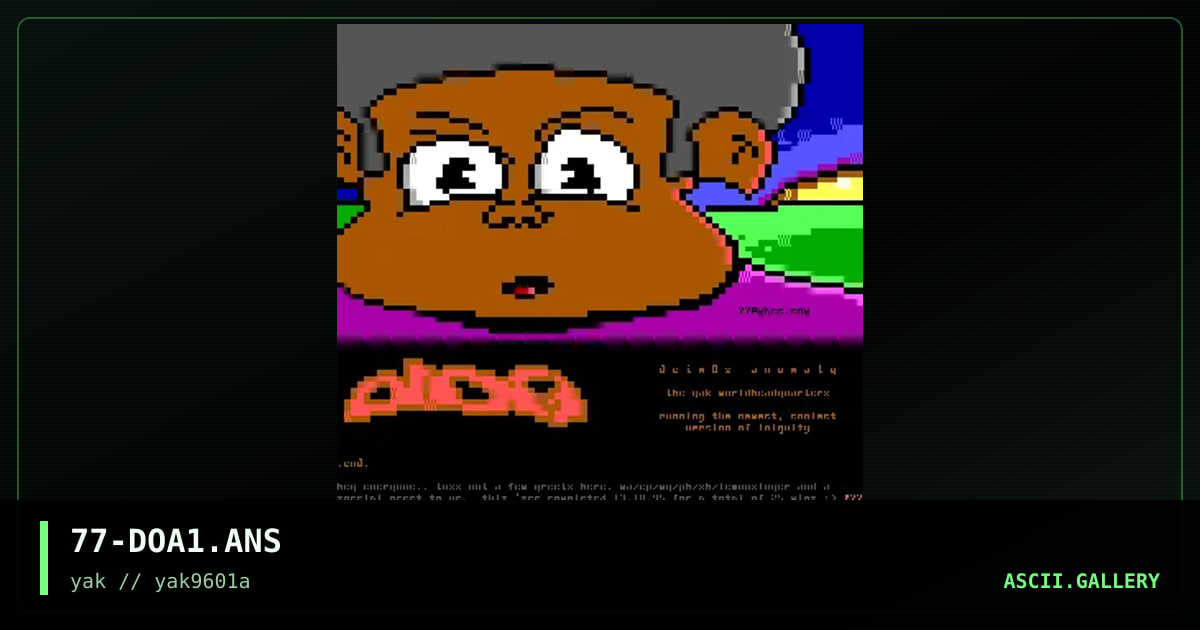 doa, by agent 77, 1996