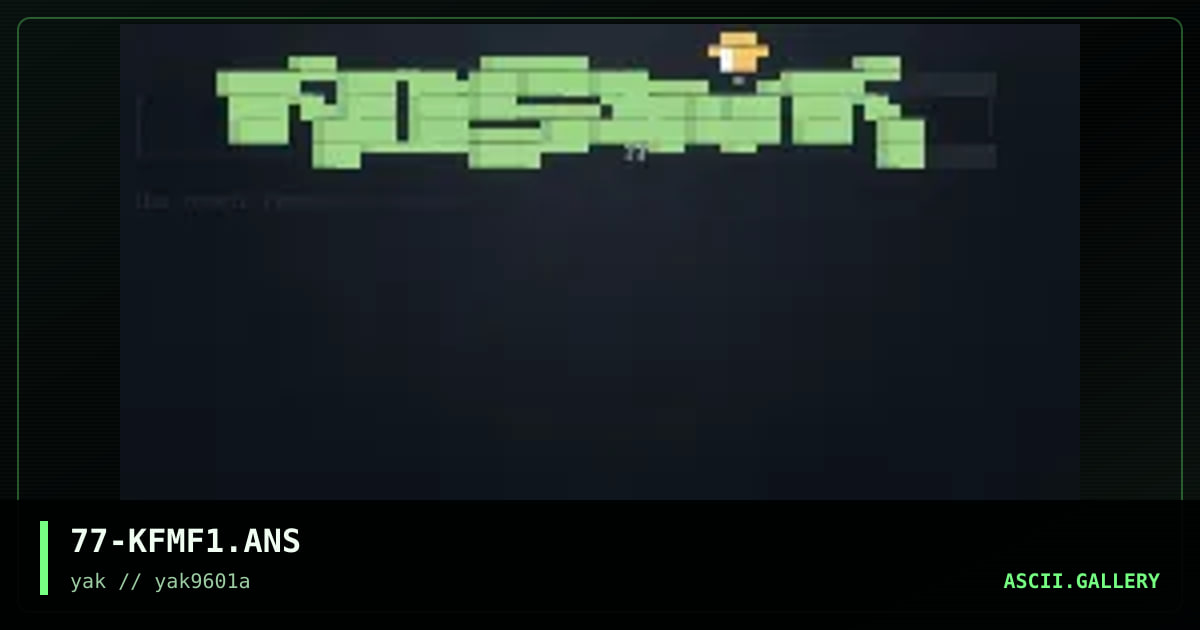 kosmic, by agent 77, 1996