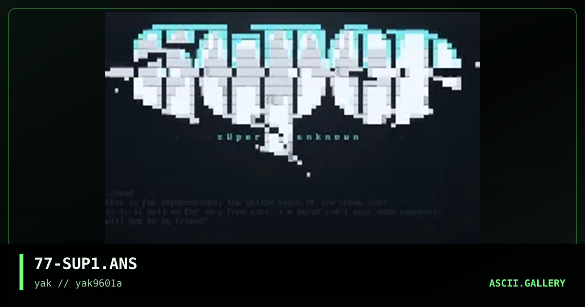 superunknown, by agent 77, 1996