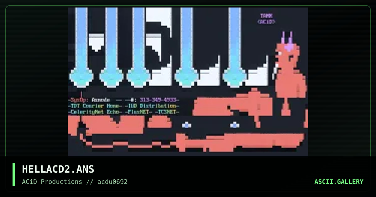 HELLACD2.ANS, by tank, 1992