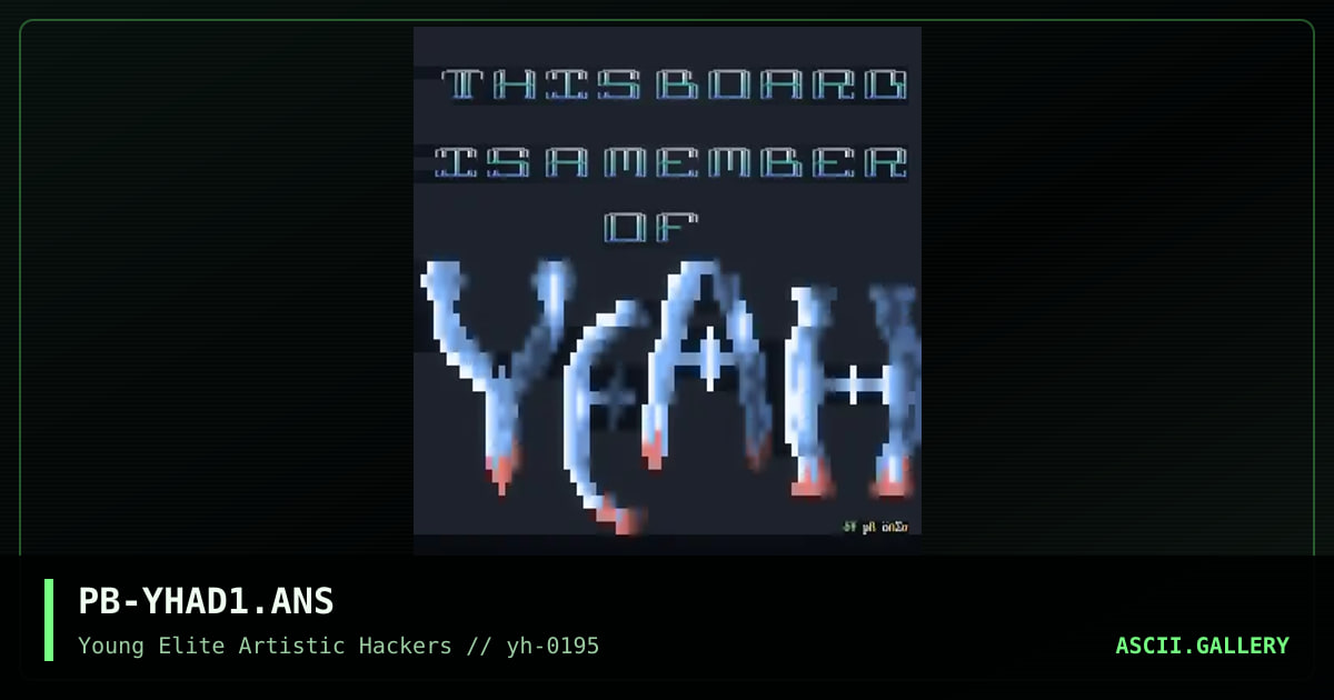 PB-YHAD1.ANS, by pb oner, 1995
