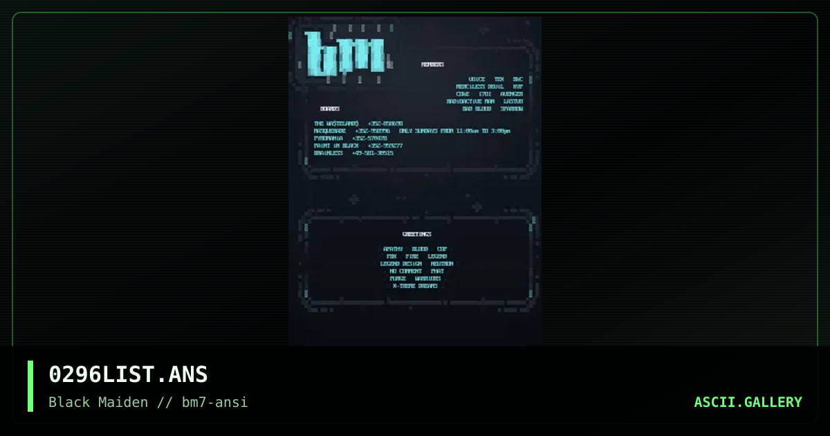 1996 Listing, by voice, 1996