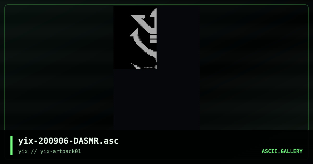 DASMR, by yix, 2020