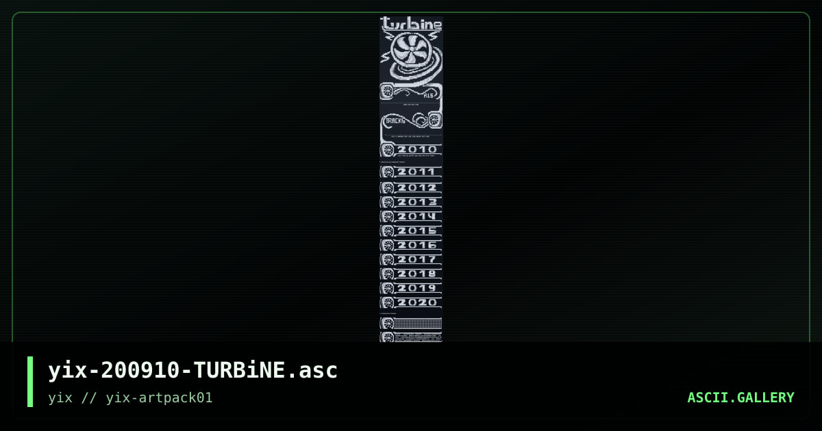 TURBiNE, by yix, 2020