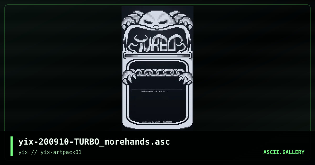 TURBO_morehands, by yix, 2020
