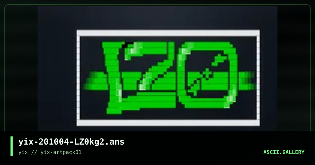 LZ0kg2, by yix, 2020