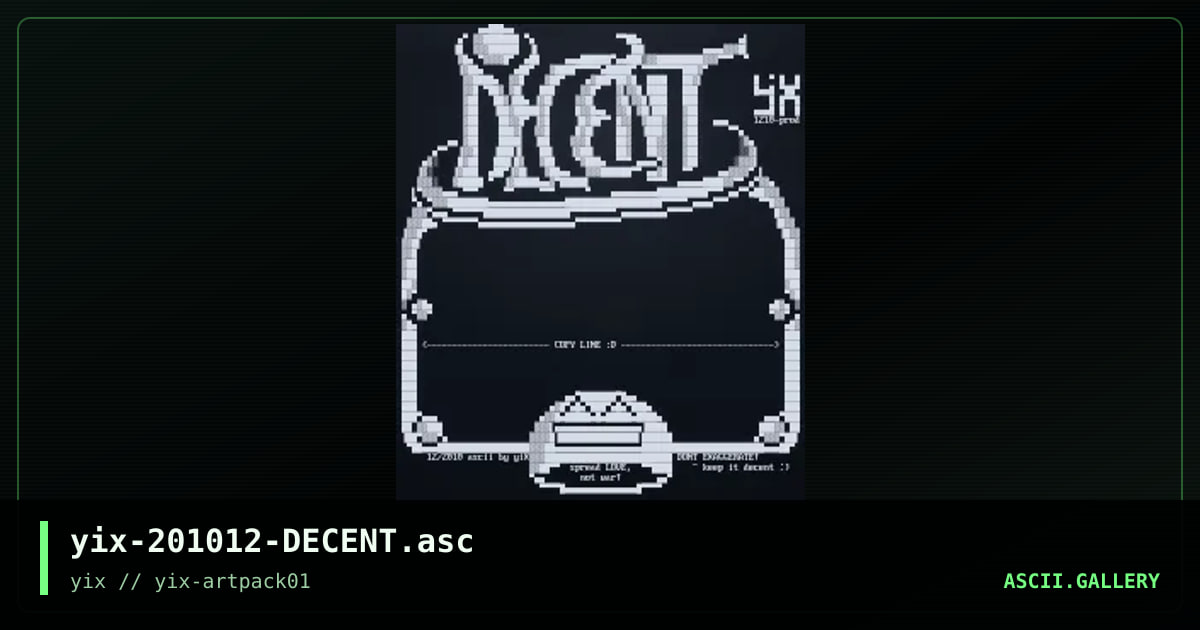 DECENT, by yix, 2020