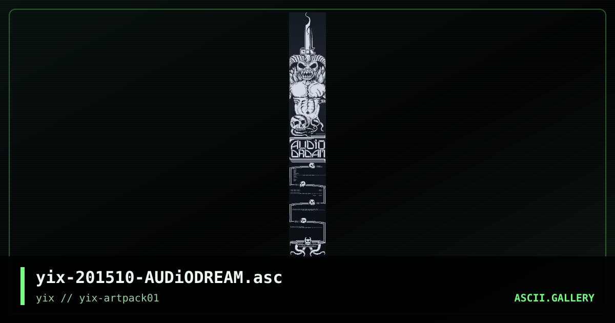 AUDiODREAM, by yix, 2020