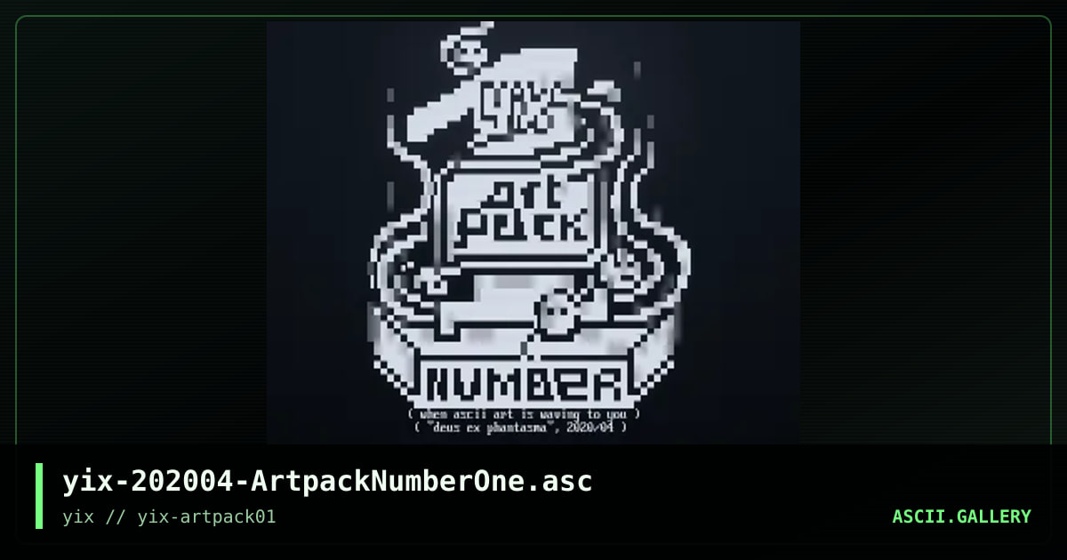 ArtPackNumberOne, by yix, 2020