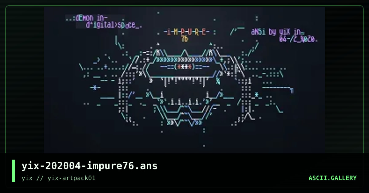 demon in digital space, by yix, 2020