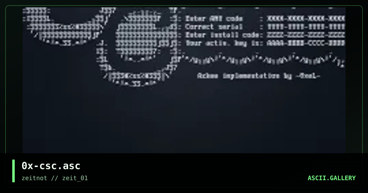0x-csc.asc, by 0xel, 2002