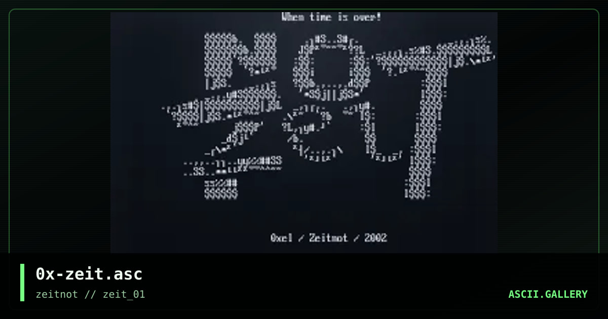 0x-zeit.asc, by 0xel, 2002
