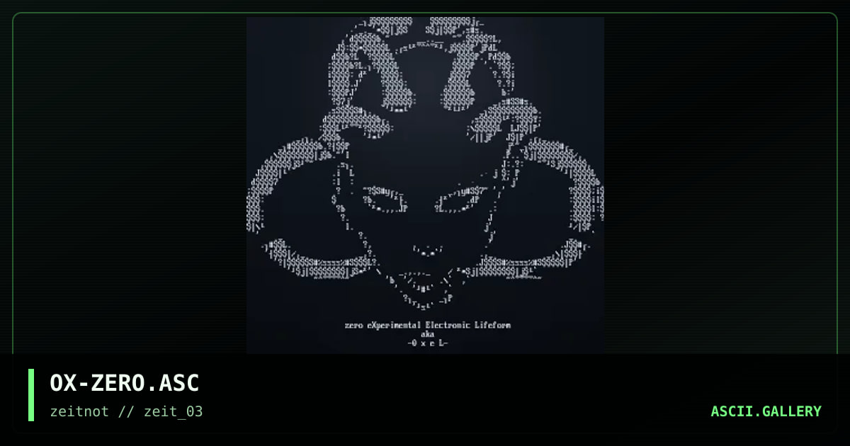 OX-ZERO.ASC, by 0xel, 2003