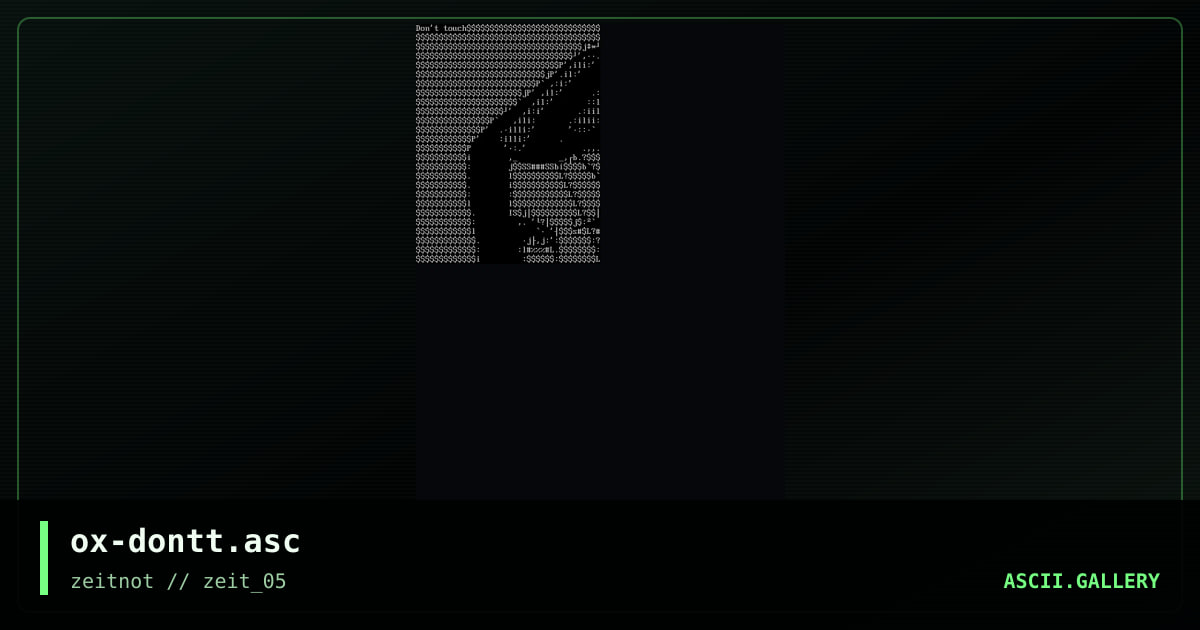 ox-dontt.asc, by 0xel, 2003