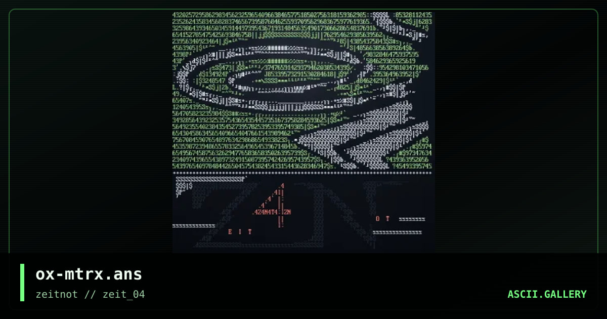 ox-mtrx.ans, by 0xel, 2003