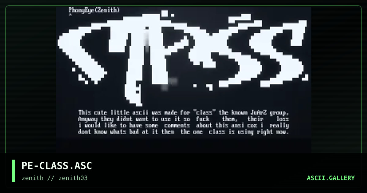 Class, by phonyeye, 1998