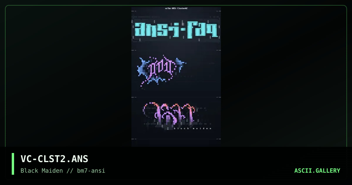ANSi Cluster #2, by voice, 1996