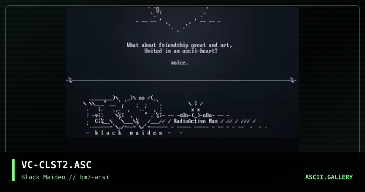 ASCii Cluster #2, by voice, 1996