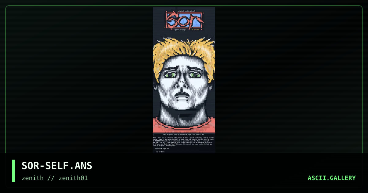 self ansi pic, by spirit of rage, 1998