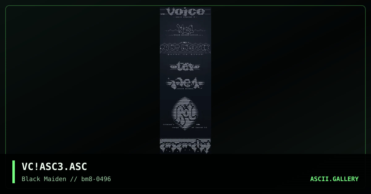 ASCii Cluster 3, by voice, 1996