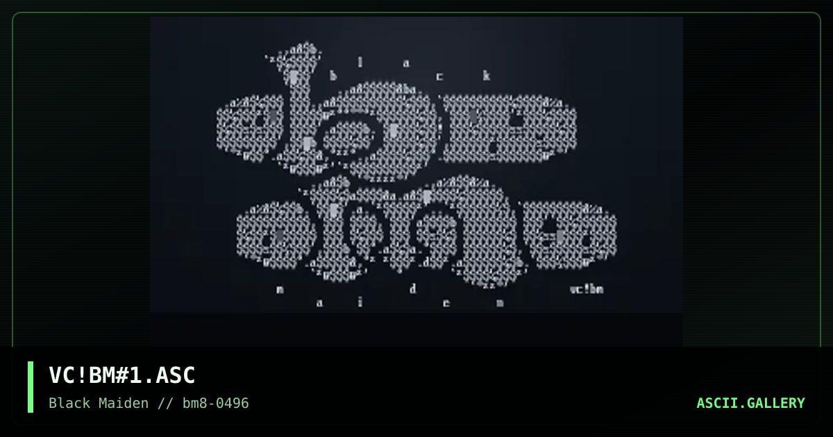 Black Maiden Logo, by voice, 1996