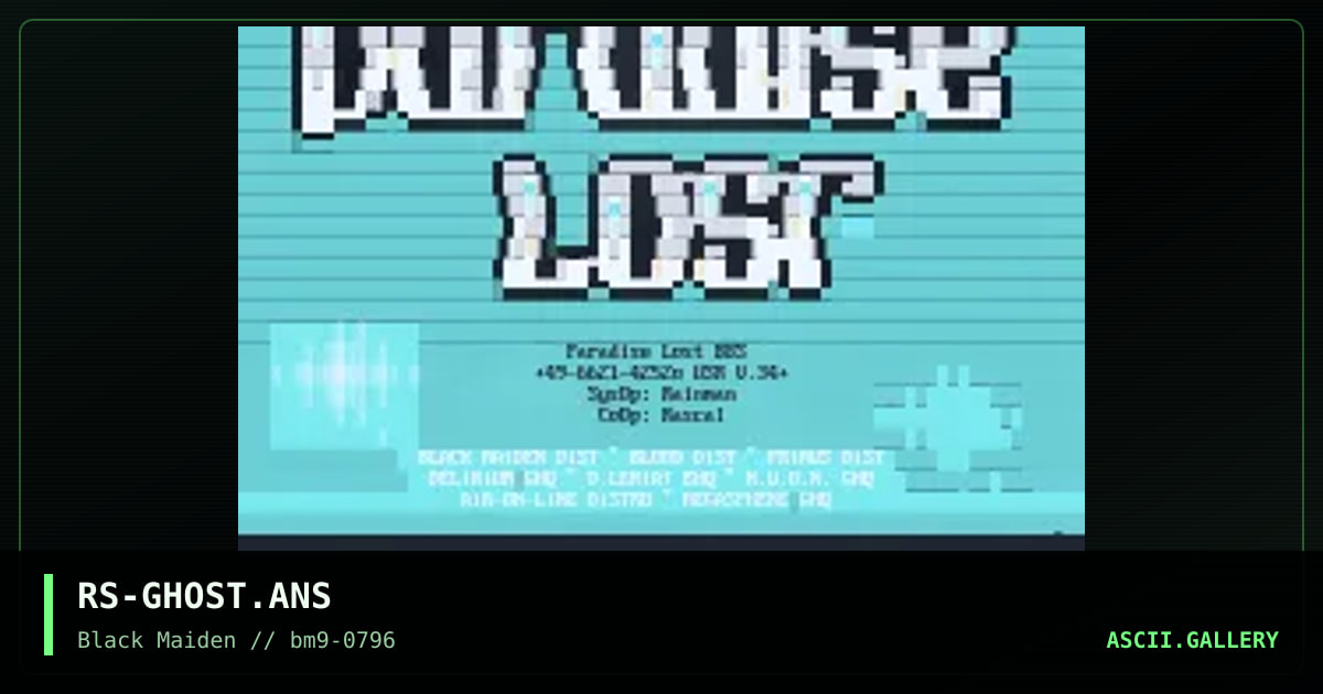 Paradise Lost - Long Logo #2, by rascal, 1996