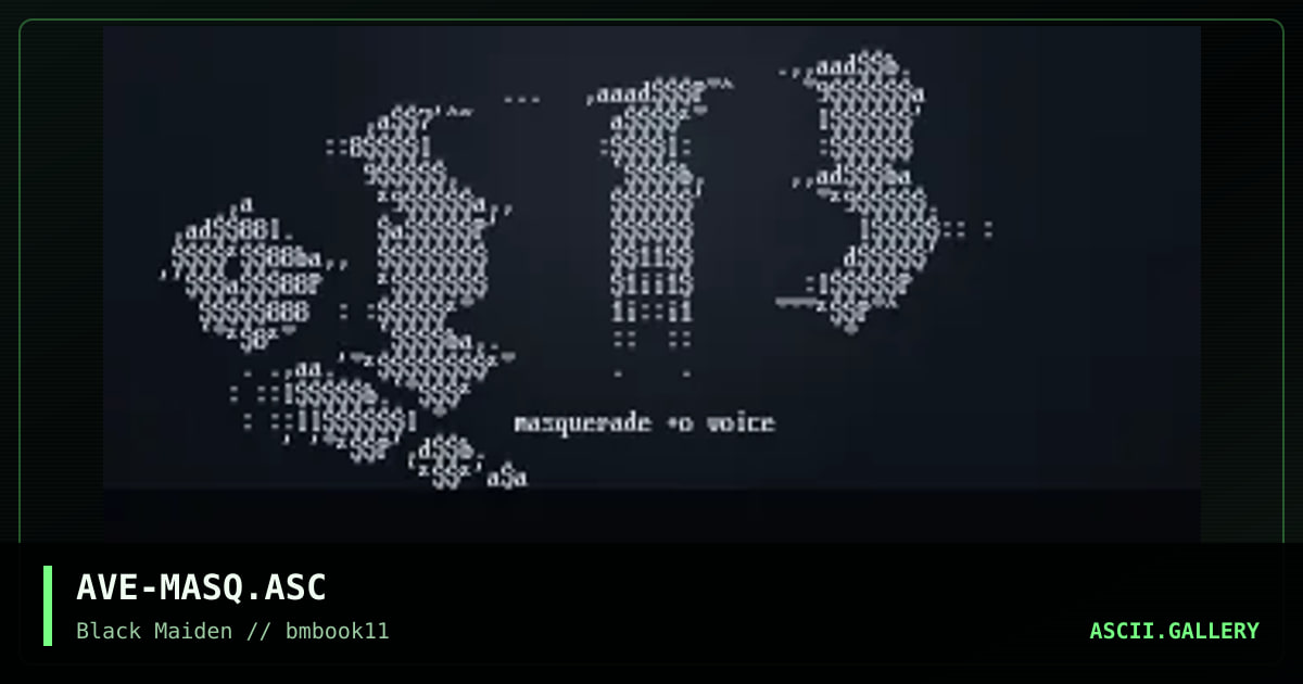 masquerade ascii, by avenger, 1996